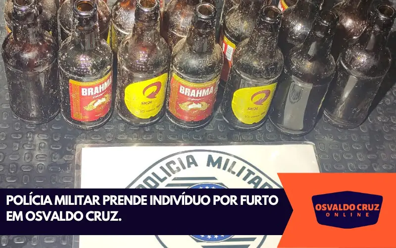 Polícia militar prende indivíduo por furto em Osvaldo Cruz