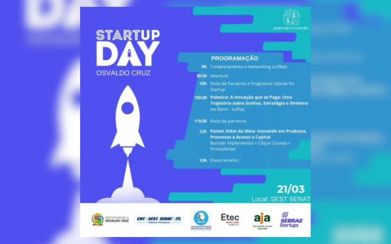 Osvaldo Cruz realiza Start Up Day no dia 21